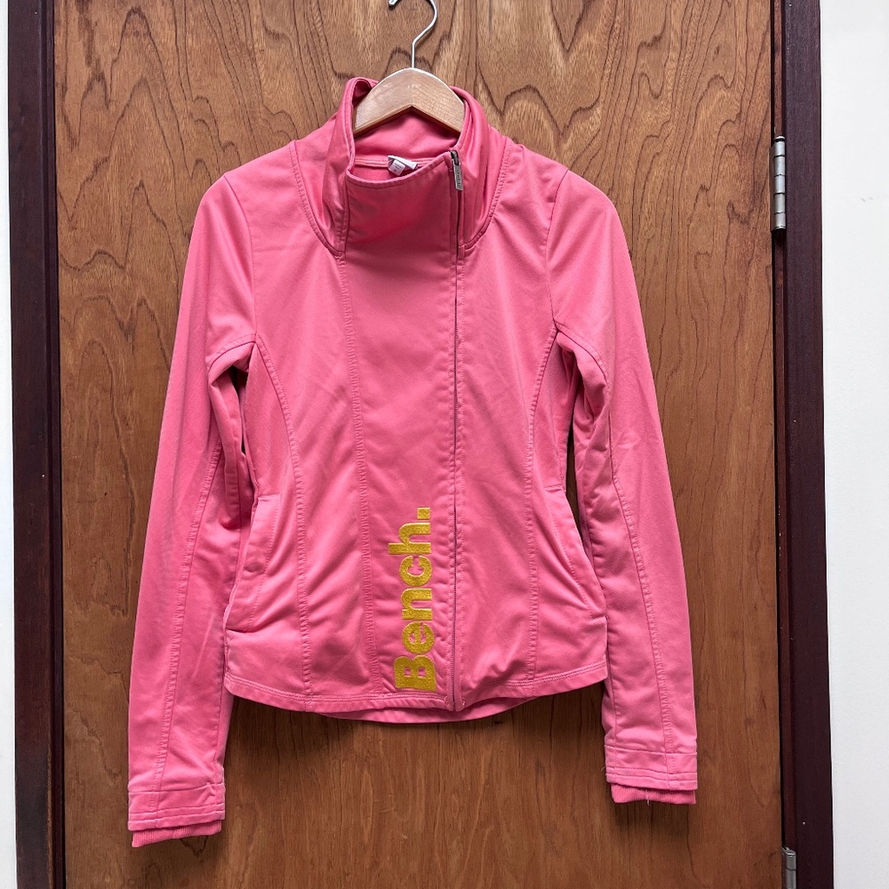 Bench Pink Logo Zip up Jacket Size Small
